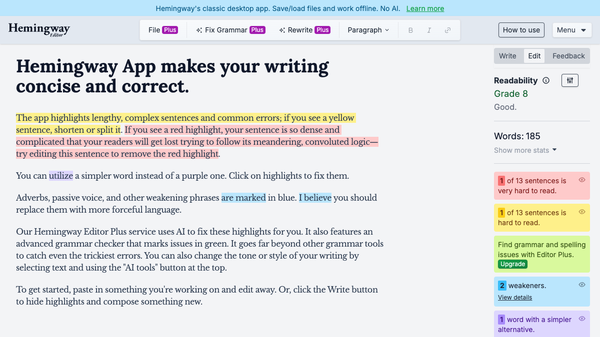 Hemingway Editor